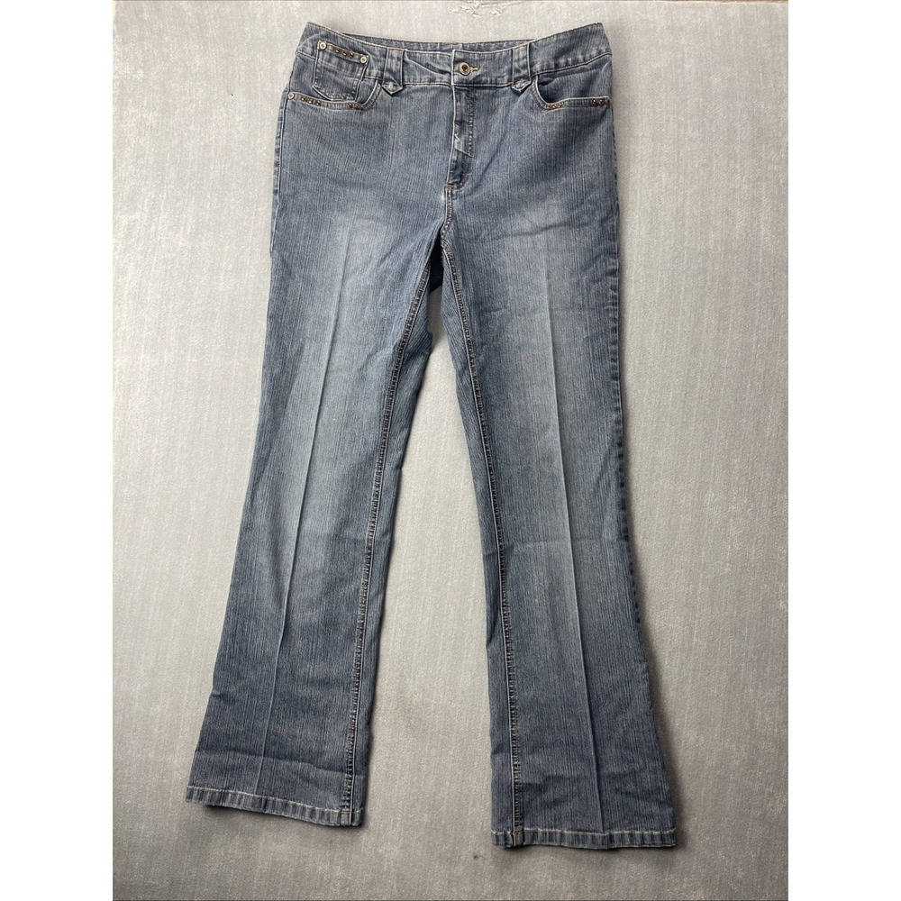 French Cuff - Bootcut Jeans - Embellished - Medium Wash - Women's Size 10 (tag)
